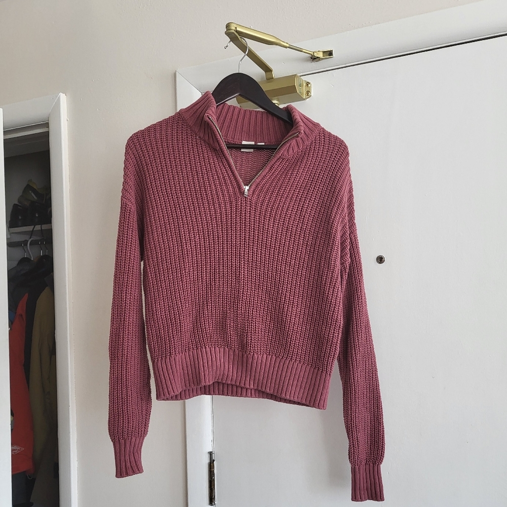 Twik Ribbed 1/2 Zip Collared Sweater